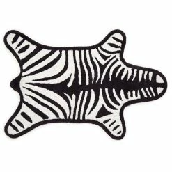 Jonathan Adler - Reversible Zebra Bathmat Black